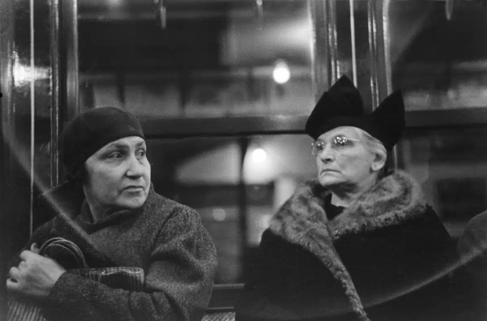 Walker Evans, "Subway Passengers, New York," 1938. Vintage gelatin silver print. Private Collection, San Francisco © Walker Evans Archive, The Metropolitan Museum of Art