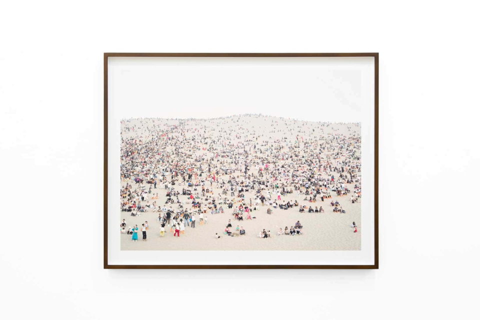 Zhang Kechun. People Singing in the Desert, The Yellow Desert, (2025) - Courtesy of the artist and Huxley-Parlour.