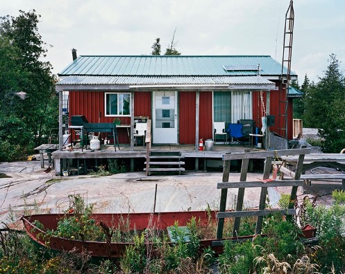 Joseph Hartman Fish Camp #5, Georgian Bay, ON, 2018 From the series "Georgian Bay" Signed, titled, dated, and editioned, au mount verso Printed in 2019 Chromogenic print mounted to Stonehenge on Aluminum Composite Panel 27 x 34 inch (68.58 x 86.36 cm) image 34 x 41 inch (86.36 x 101.14 cm) mount Edition of 9