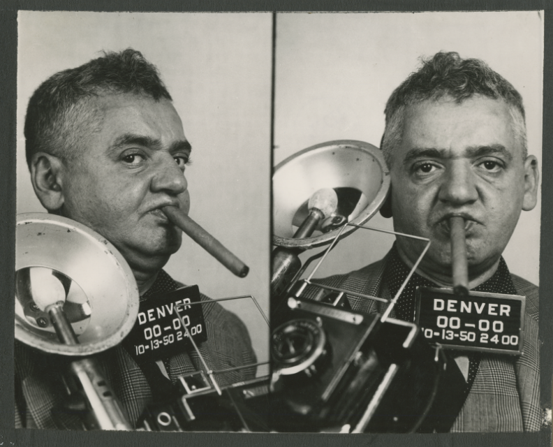 Weegee, &quot;Self-Portrait, Weegee with Speed Graphic Camera&quot;, 1950 © International Center of Photography. Collection Friedsam.