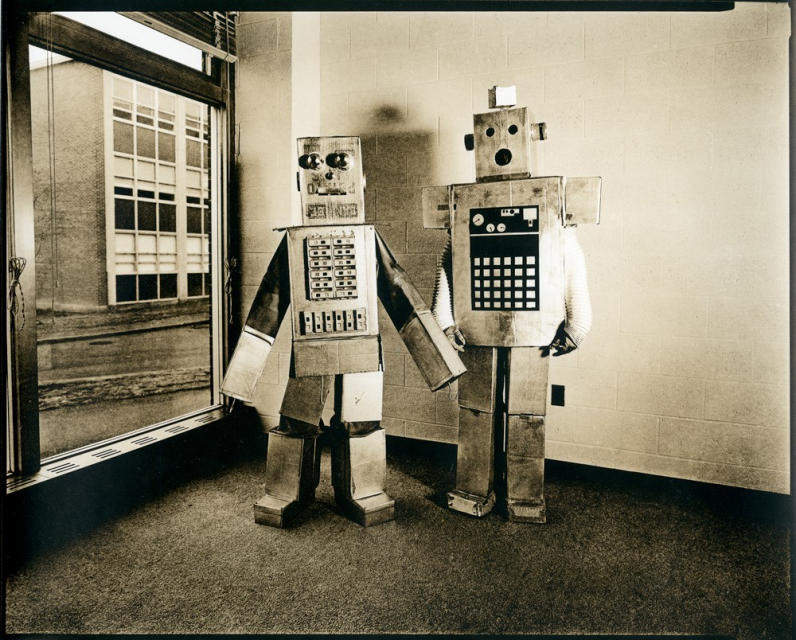 Untitled (from the series, Uranium Robots), 1976 vintage gelatin silver print (Kodalith) 11 x 14 inches