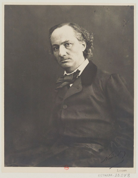 FELIX NADAR. Charles Baudelaire by Félix Nadar, Bibliothèque nationale de France, Département Estampes et photographie, © BnF