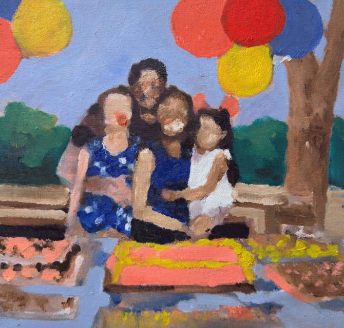 Dayron Gonzalez, Birthday at The Park, 2025 - Courtesy of the artist and Galerie Olivier Waltman.