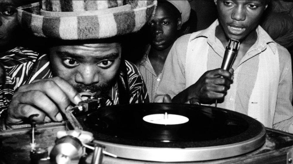 Coxsone International sound system in the early 1980s. Photograph © Jean Bernard Sohiez/Urbanimage