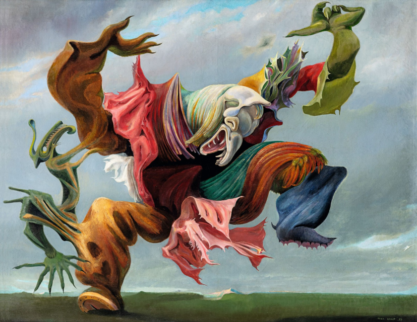 Max Ernst, &quot;L'ange du foyer (Le Triomphe du surréalisme)&quot;, 1937. Collection particulière. © Vincent Everarts Photographie  © Adagp, Paris, 2024
