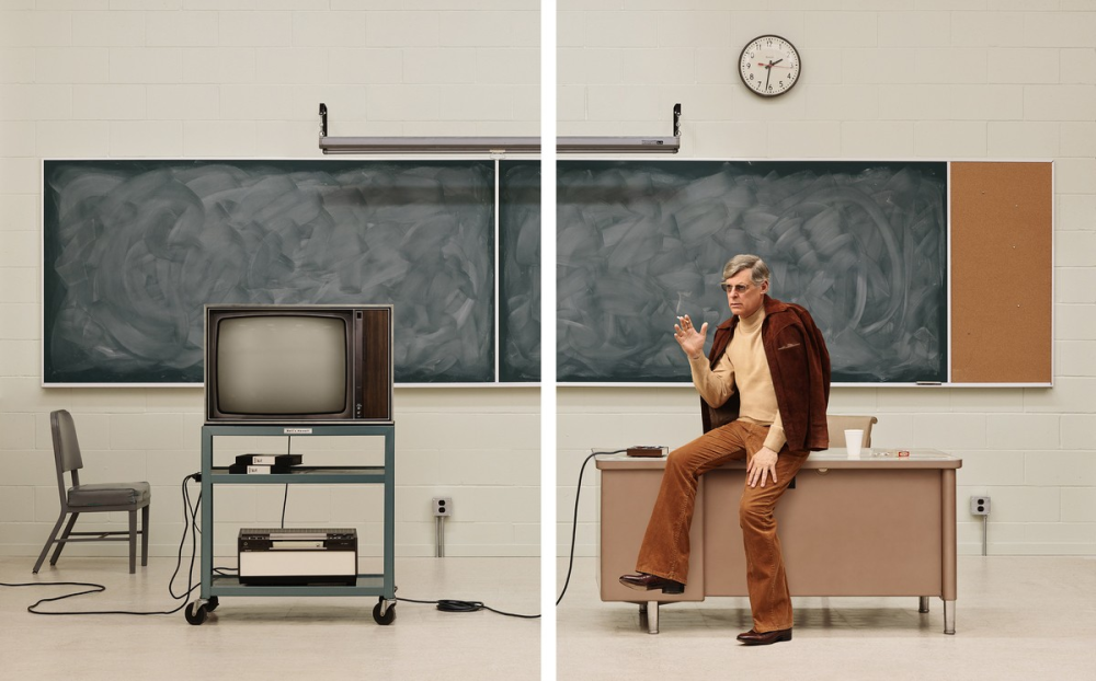 Rodney Graham, &quot;Media Studies '77&quot;, 2016. Two painted aluminum lightboxes with transmounted chromogenic transparencies, Credit line © Rodney Graham, Courtesy Lisson Gallery.