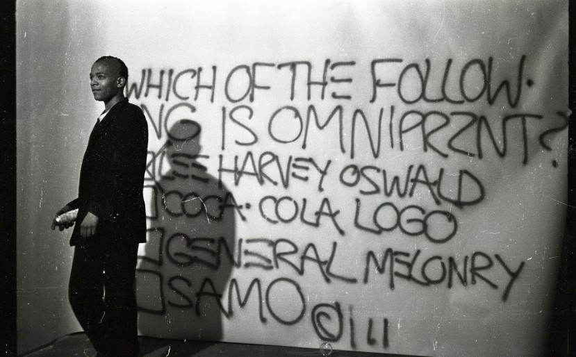 Basquiat (aka SAMO©) at the Canal Zone Party, April 1979, © Anton Perich