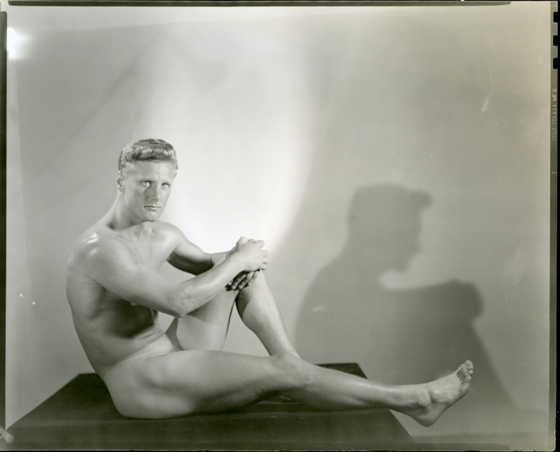 George Platt Lynes, (Male Nude, right), ca. 1940s, Silver Gelatin Photograph, 8 x 9 15/16 inches
