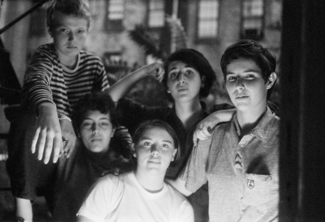 Donna Gottschalk, &quot;Oak, Robin, Binky, Chris and I, Baby Dykes, E. 9th Street, New York&quot;, 1969, Courtesy of the artist and Marcelle Alix © Donna Gottschalk