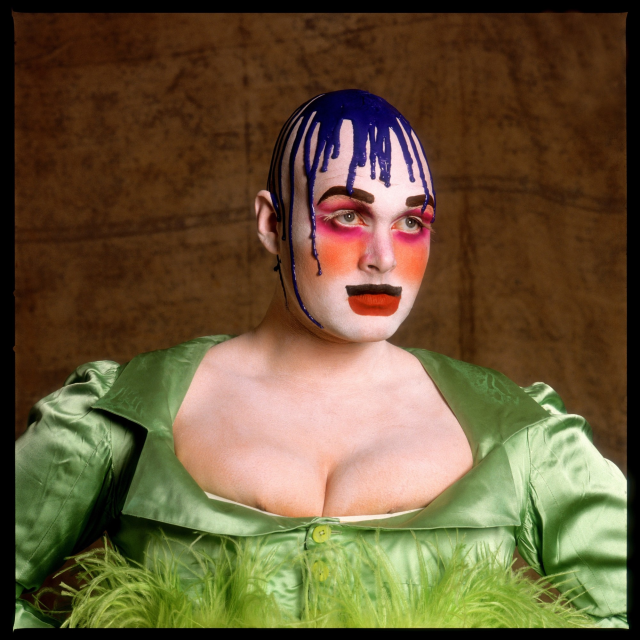 Fergus Greer, Leigh Bowery, Session I, Look 2, 1988 © Fergus Greer courtesy Michael Hoppen Gallery, London.
