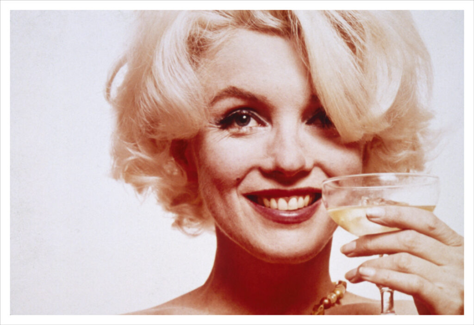 BERT STERN, Marilyn Monroe, Drinking Dom Pérignon, The Last Sitting - Courtesy of the artist and Paci contemporary.