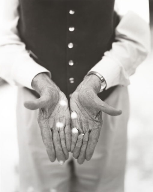 Barbara Bosworth, &quot;Christmas Solar Eclipse in My Father's Hands, Sanibel&quot;, 2000, Gift of the artist. © Barbara Bosworth