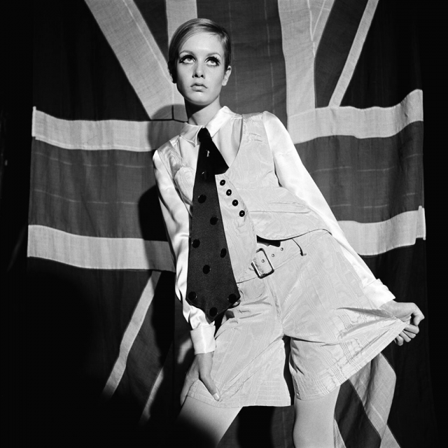 Twiggy, wearing an ensemble by Mary Quant, 3 June 1966