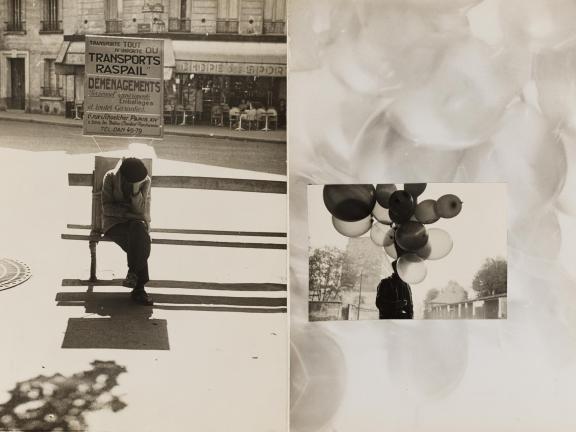 Robert Frank, spread from &quot;Mary’s Book&quot; (detail), 1949. Illustrated book with gelatin silver prints. Gift of the Howard Greenberg Gallery. © The June Leaf and Robert Frank Foundation.