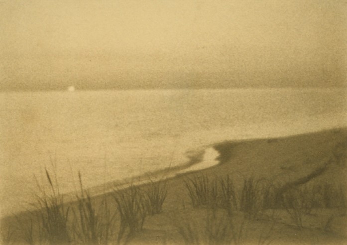 Frederick Detlefsen, &quot;Cattails, Lakeshore and Sunset&quot;, ca 1900. Platinium print SBMA, Gift of Glen Serbin