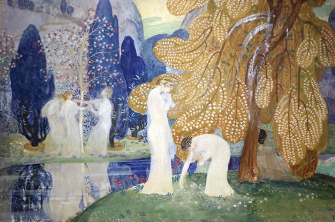 Constant Montald, "Nymphes dansant", huile sur toile, 1898. © Musées royaux  des Beaux-Arts de Belgique