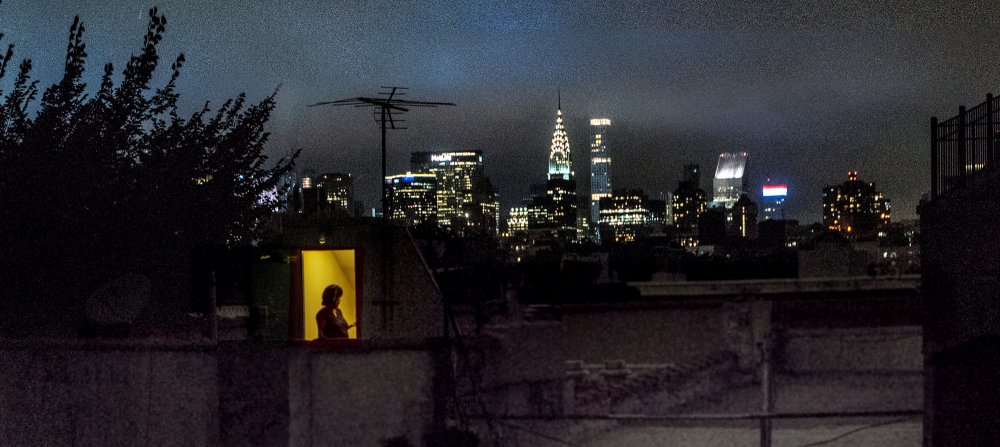 Sally Davies, 2018. "Rearview, From My Apartment on East 5th Street." Inkjet print, 16 H x 20 W in. Museum of the City of New York. Gift of Sally Davies, 2019. 2019.9.12